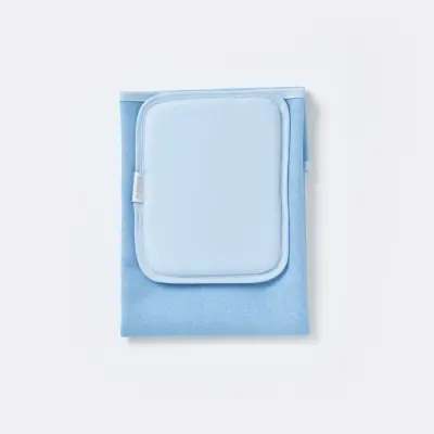 Bibaby Unisex Organik Yastıklı Muşamba Pratik Alt Açma Mavi - 4