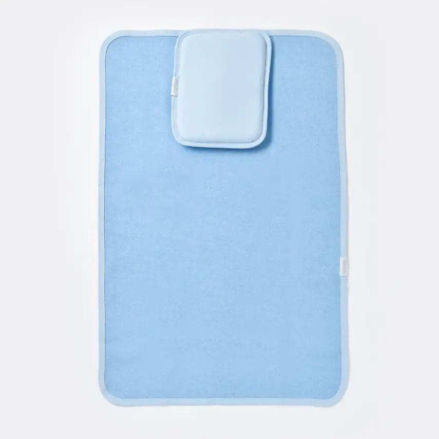 Bibaby Unisex Organik Yastıklı Muşamba Pratik Alt Açma Mavi - 1