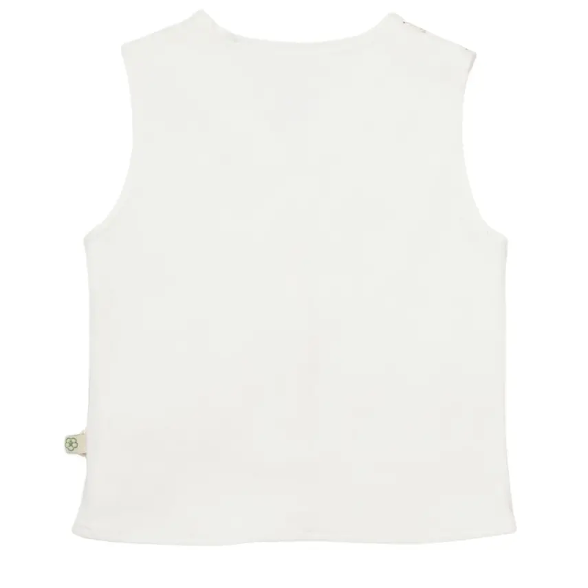 Bibaby Unisex Organik Yelek Sweet Friends Ekru - 7