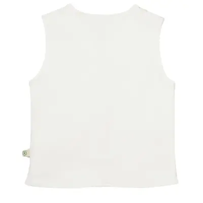 Bibaby Unisex Organik Yelek Sweet Friends Ekru - 8