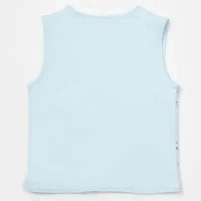 Bibaby Unisex Organik Yelek Sweet Friends Mavi - 13