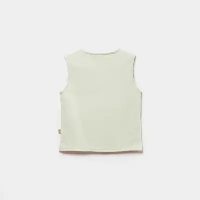 Bibaby Unisex Organik Yelek Tiny Birds Ekru - Yeşil - 10
