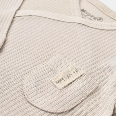 Bibaby Unisex Organik Zıbın Takımı 3lü Soft Modal Bej - 3