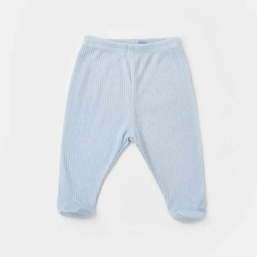 Bibaby Unisex Organik Zıbın Takımı 3lü Soft Modal Mavi - 5