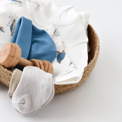 Bibaby Unisex Organik Zıbın Takımı Caretta In Live Prematüre Ekru - İndigo - 7