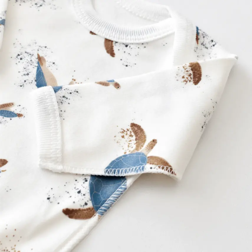 Bibaby Unisex Organik Zıbın Takımı Caretta In Live Prematüre Ekru - İndigo - 12