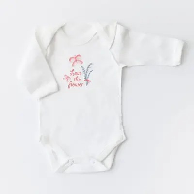 Bibaby Unisex Organik Zıbın Takımı Wild Flowers Prematüre Coral - 3