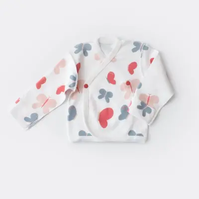 Bibaby Unisex Organik Zıbın Takımı Wild Flowers Prematüre Coral - 6