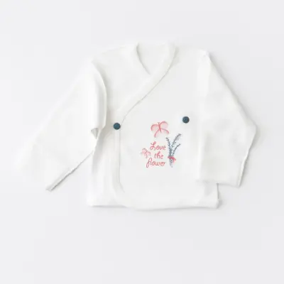 Bibaby Unisex Organik Zıbın Takımı Wild Flowers Prematüre Spring Blue - 3