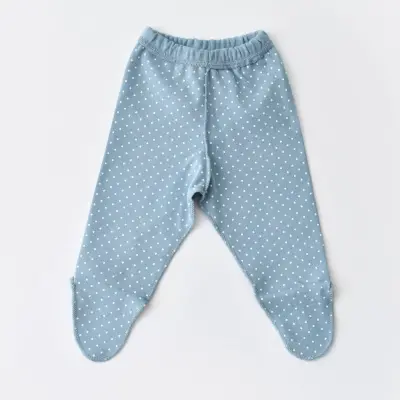 Bibaby Unisex Organik Zıbın Takımı Wild Flowers Prematüre Spring Blue - 8