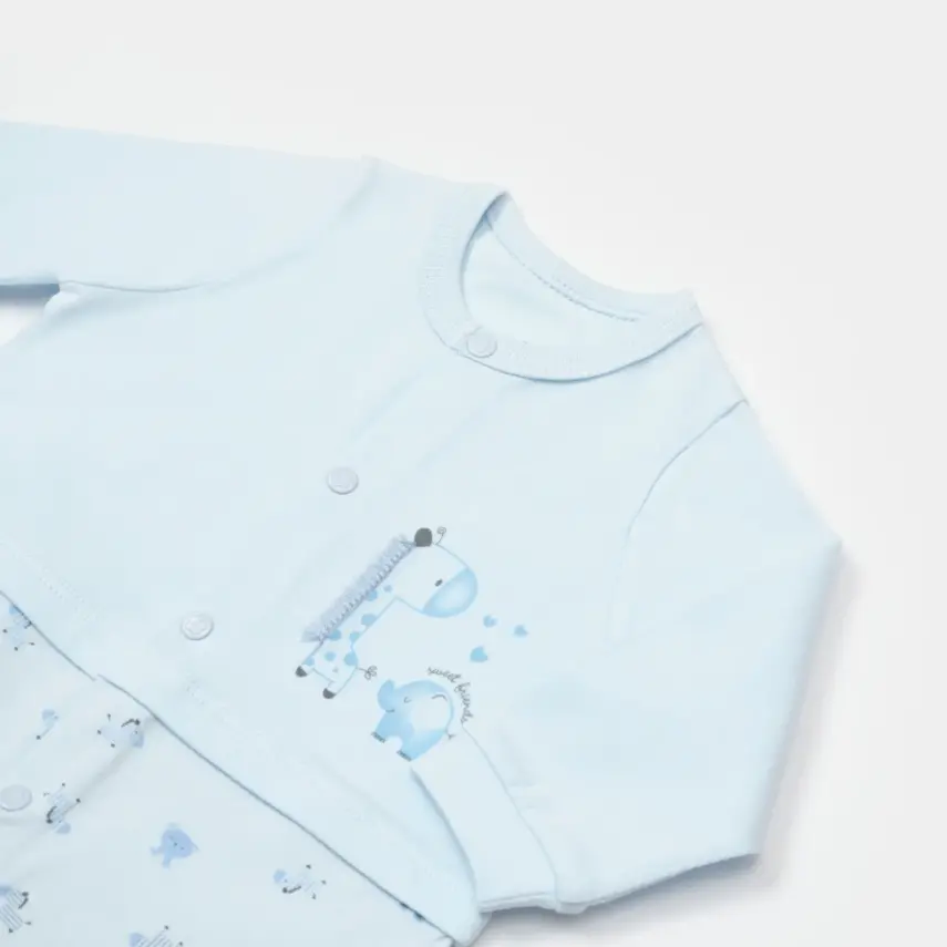 Bibaby Unisex Salopet Sweet Friends Mavi - 2