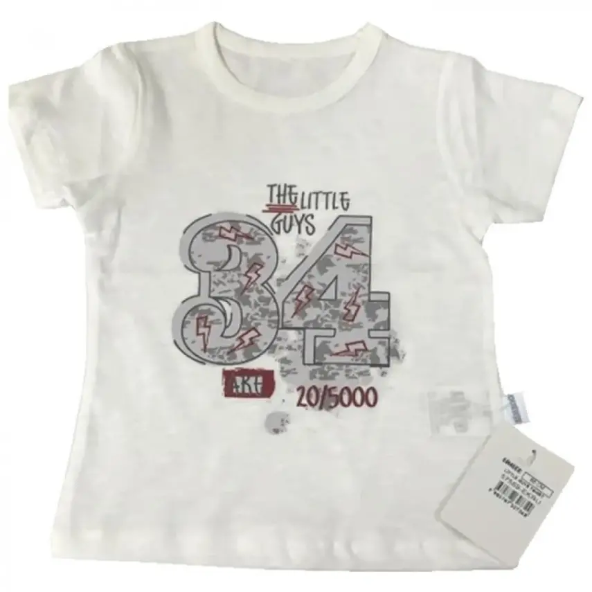 Bibaby Unisex T-Shirt Bimboo Little Guys Ekru - 1