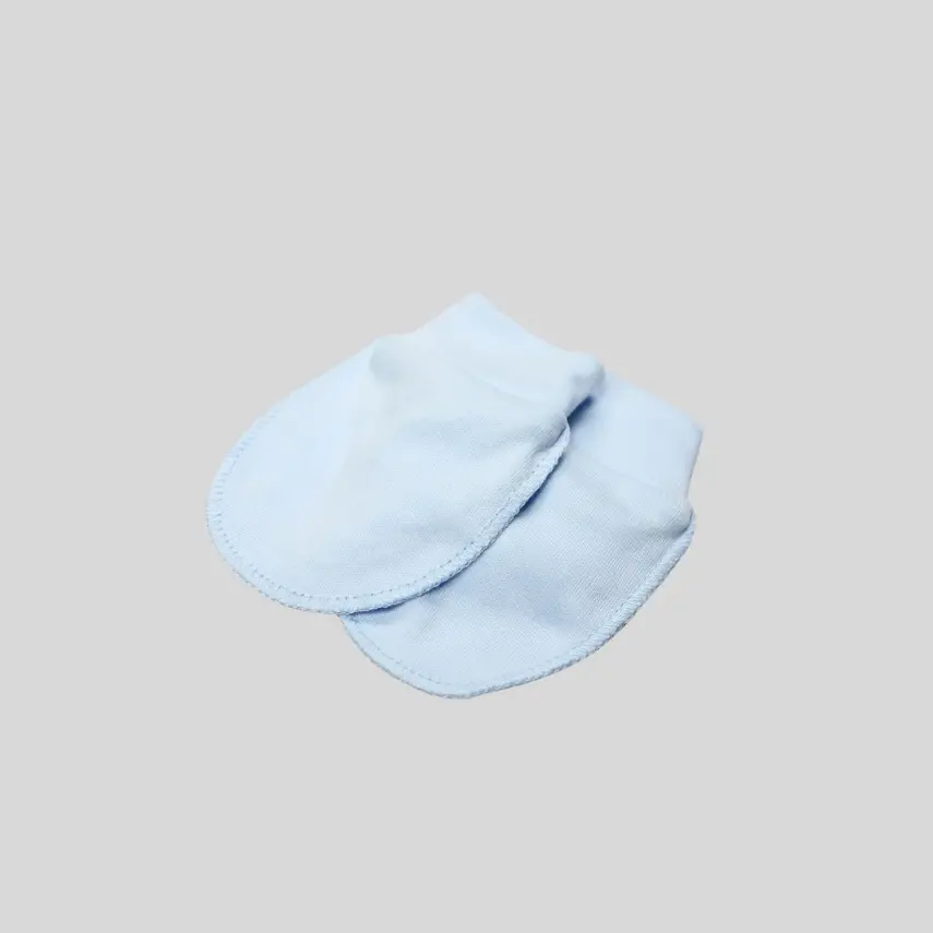 Bistyle 2li Penye Erkek Bebek Eldiven Basic Beyaz - Mavi - 2