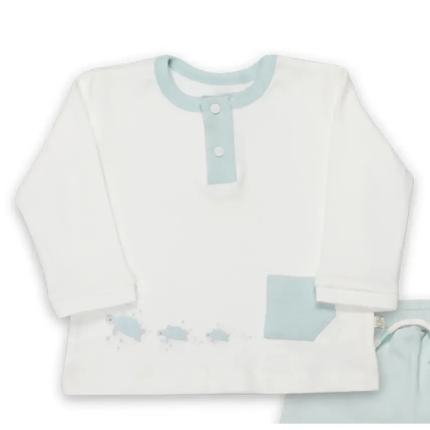 Bistyle 2li Takım Hello World Mint - Ekru - 2