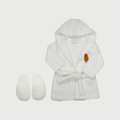 Bistyle Bebek  Bornoz Luluco Bird And Bear Ekru Unisex