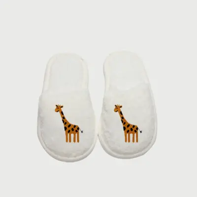 Bistyle Bebek Bornoz Luluco Graffe And Fox Ekru Unisex - 3