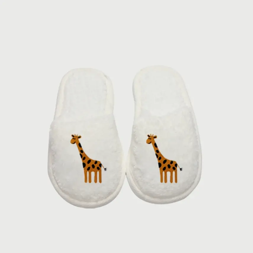 Bistyle Bebek Bornoz Luluco Graffe And Fox Ekru Unisex - 3