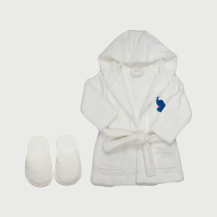 Bistyle Bebek Bornoz Luluco Sea And Elephant Ekru Unisex - 1