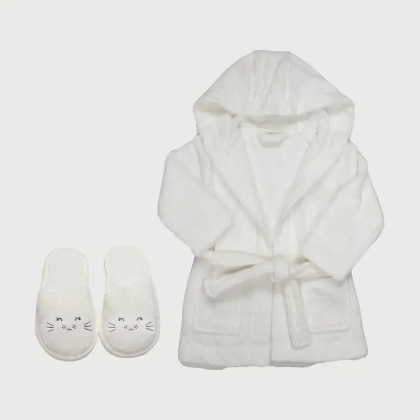 Bistyle Bebek Bornoz Luluco Sweet Rabbit Ekru Unisex - 1