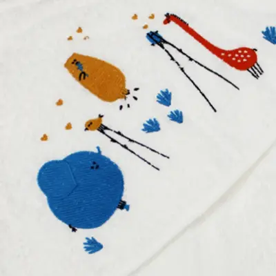 Bistyle Bebek Havlu Luluco Bird And Bear 75x75cm Ekru Unisex - 2