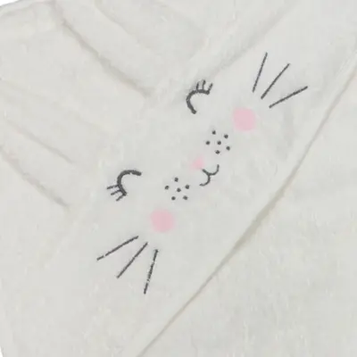 Bistyle Bebek Havlu Luluco Sweet Rabbit 75x75cm Ekru Unisex - 2