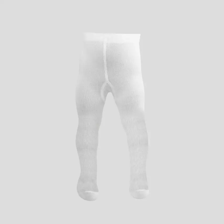 Bistyle Çorap Külotlu Kaymaz Penye Basic Beyaz - 3