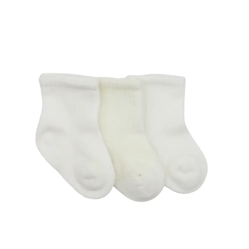 Bistyle Çorap Soket 3lü Penye Basic Ekru - 3