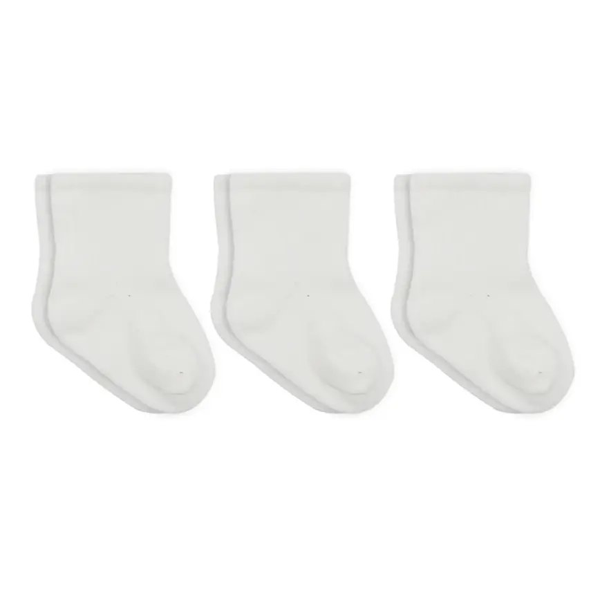 Bistyle Çorap Soket 3lü Penye Basic Ekru - 1