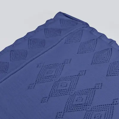 Bistyle Erkek Battaniye Triko Knitwear Colors İndigo - 5