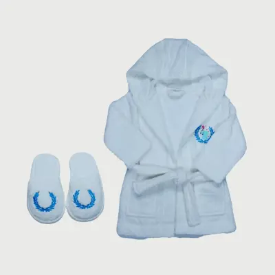 Bistyle Erkek Bebek Bornoz Luluco Stars And Elephant Mavi