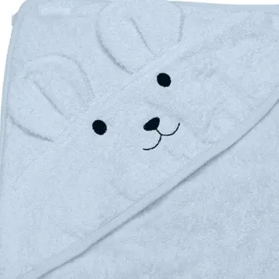 Bistyle Erkek Bebek Havlu Luluco Bear 75x75cm Mavi - 2