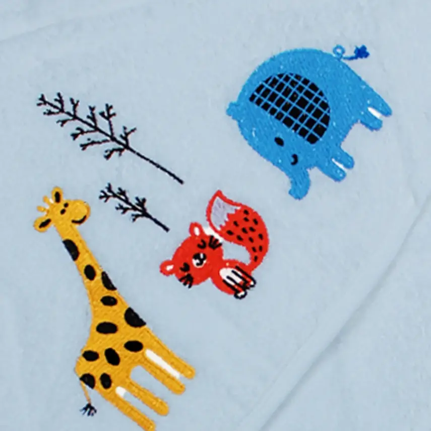 Bistyle Erkek Bebek Havlu Luluco Graffe And Fox 75x75cm Mavi - 2