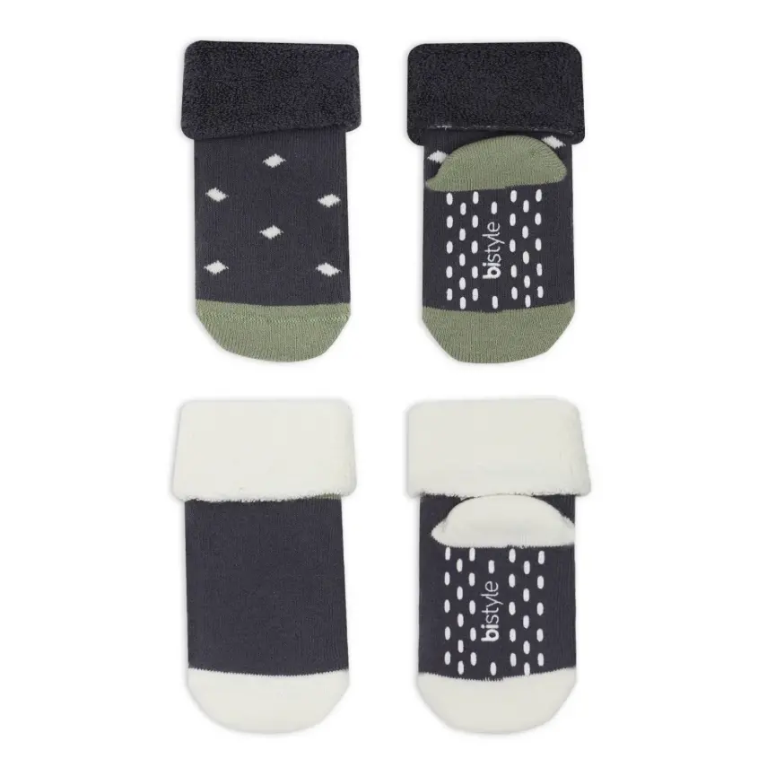 Bistyle Erkek Çorap Soket Havlu 2li Kaymaz Point Boy Antrasit - 2