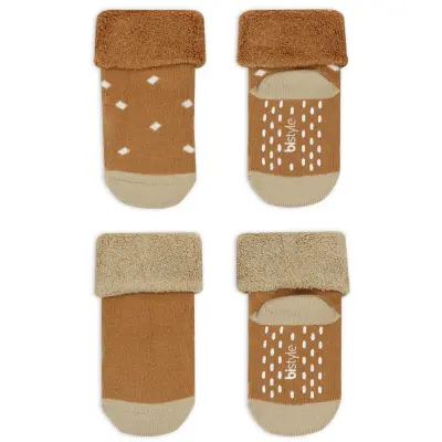 Bistyle Erkek Çorap Soket Havlu 2li Kaymaz Point Boy Hardal - 6