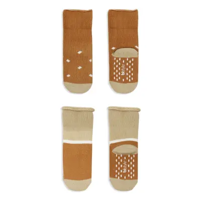 Bistyle Erkek Çorap Soket Havlu 2li Kaymaz Point Boy Hardal - 2