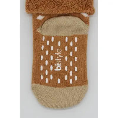 Bistyle Erkek Çorap Soket Havlu 2li Kaymaz Point Boy Hardal - 7