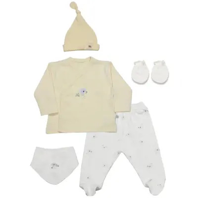 Bistyle Erkek Hastane Çıkışı 5li Little Koala Gri - Sarı - Ekru 