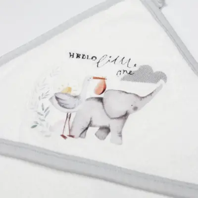 Bistyle Erkek Havlu Hello Little One Ekru - Gri - 2