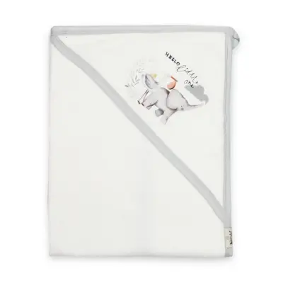 Bistyle Erkek Havlu Hello Little One Ekru - Gri