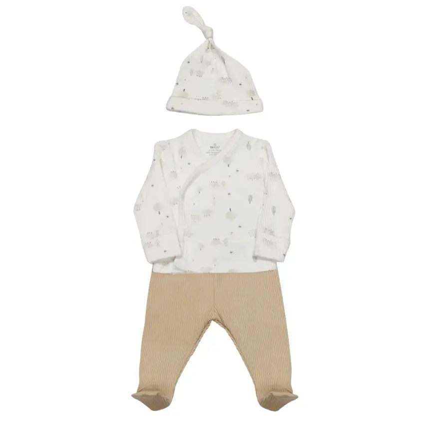 Bistyle Erkek Zıbın Takımı 3lü Always Dream Ekru - Bej - 1