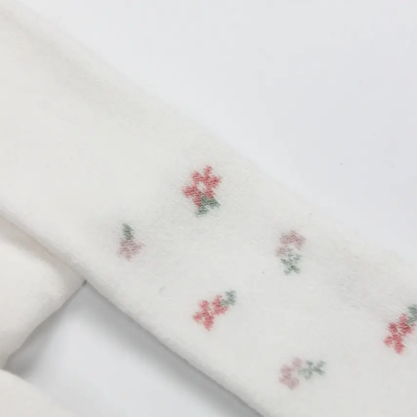 Bistyle Kız Çorap Külotlu Havlu Kaymaz Blossom Ekru - 6