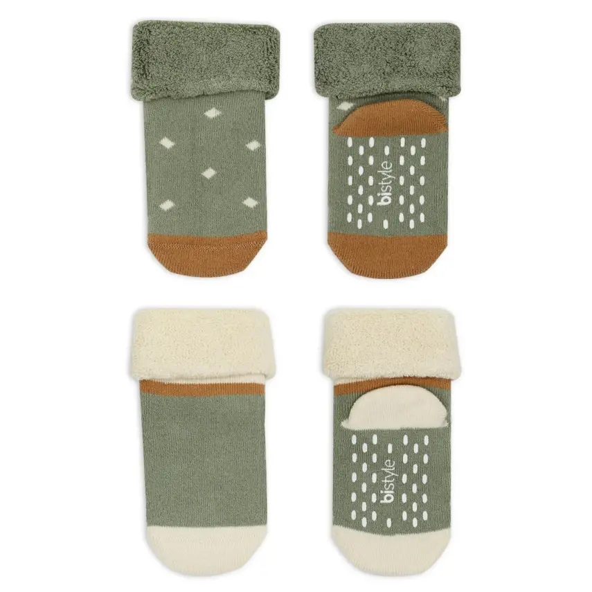 Bistyle Kız Çorap Soket Havlu 2li Kaymaz Point Girl Nil - 4