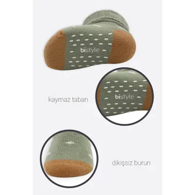 Bistyle Kız Çorap Soket Havlu 2li Kaymaz Point Girl Nil - 5