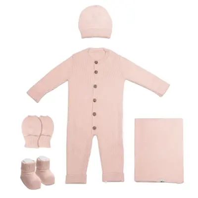 Bistyle Kız Hastane Çıkışı 5li Triko Knidted Style Pembe