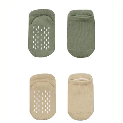 Bistyle Organik Çorap Sneakers Havlu 2li Kaymaz Basic Nil - Bej - 2