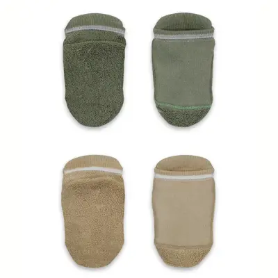 Bistyle Organik Çorap Sneakers Havlu 2li Kaymaz Basic Nil - Bej - 3