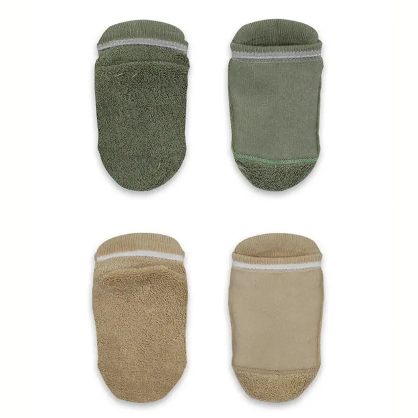 Bistyle Organik Çorap Sneakers Havlu 2li Kaymaz Basic Nil - Bej - 3