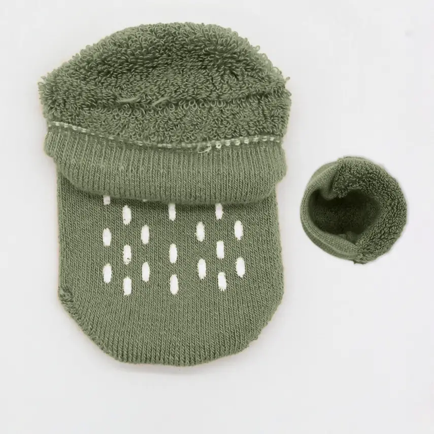 Bistyle Organik Çorap Sneakers Havlu 2li Kaymaz Basic Nil - Bej - 4