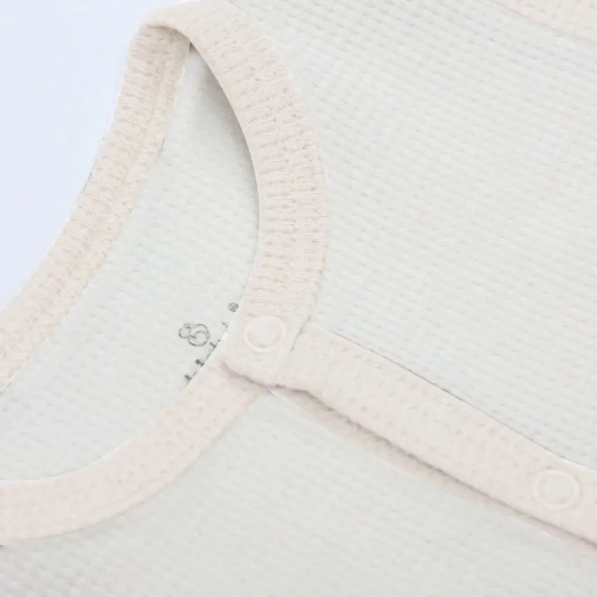 Bistyle Organik Yelek Waffle Natural Style Krem - 6