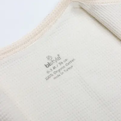 Bistyle Organik Yelek Waffle Natural Style Krem - 4